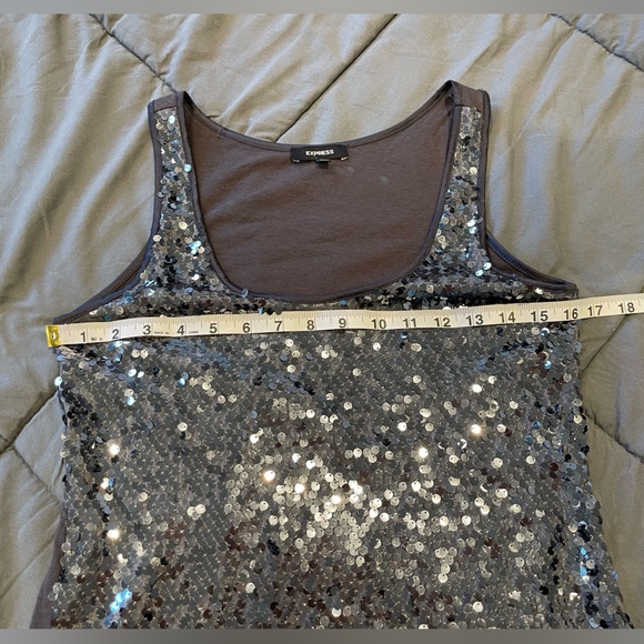 Express Sequin Front, Sleevless Top, Size: S, like new condition - Picture 5 of 7